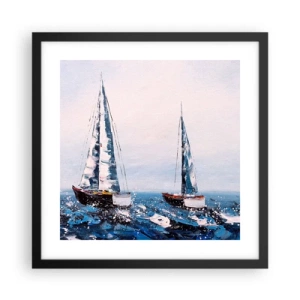 Poster in een zwarte lijst - Broederschap van de wind - 40x40 cm