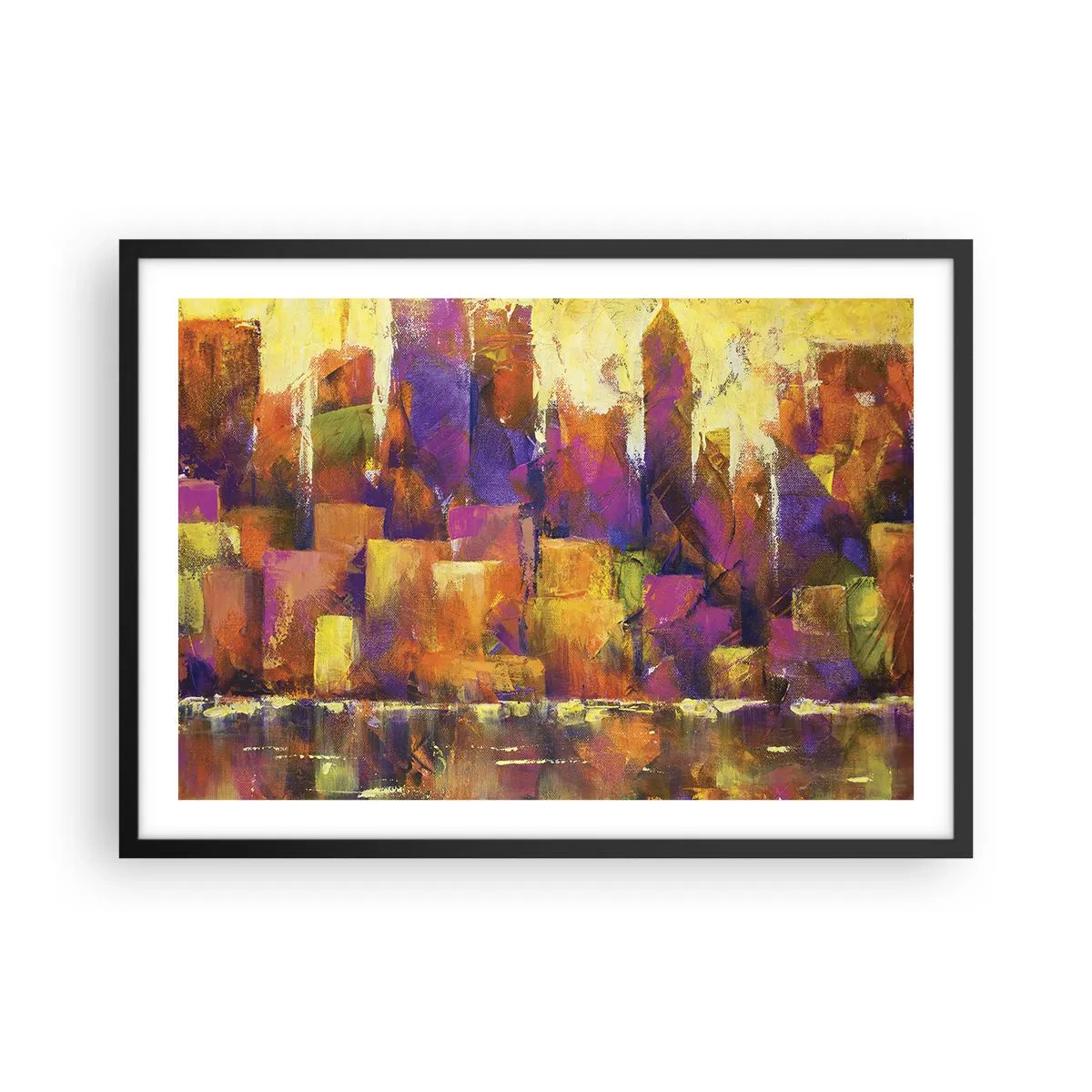 Poster in een zwarte lijst - Metropolitan compositie - 70x50 cm