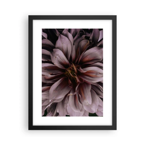 Poster in een zwarte lijst - Een bloemenhart - 30x40 cm