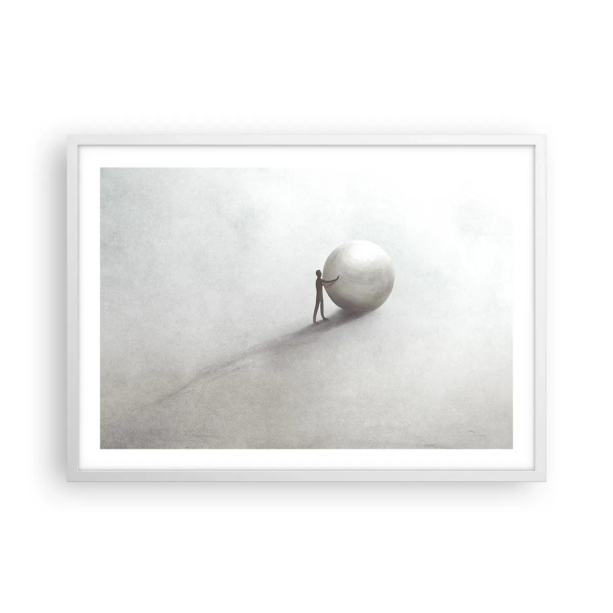 Poster in een witte lijst - Het spel van het leven - 70x50 cm