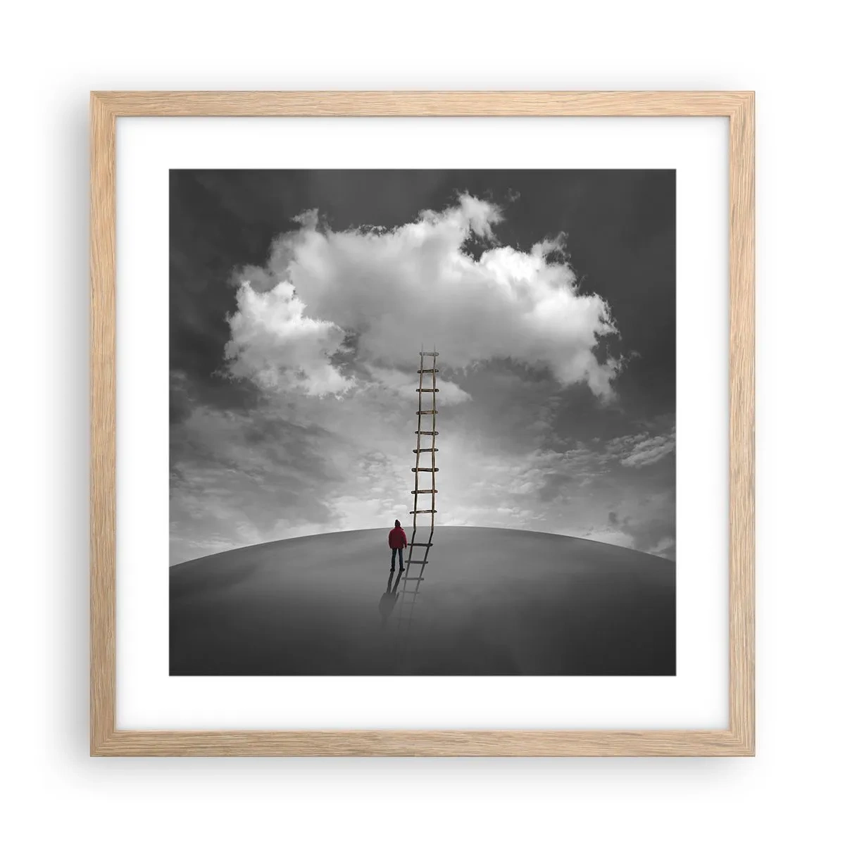 Een poster in een licht eiken lijst - Alles is mogelijk - 40x40 cm