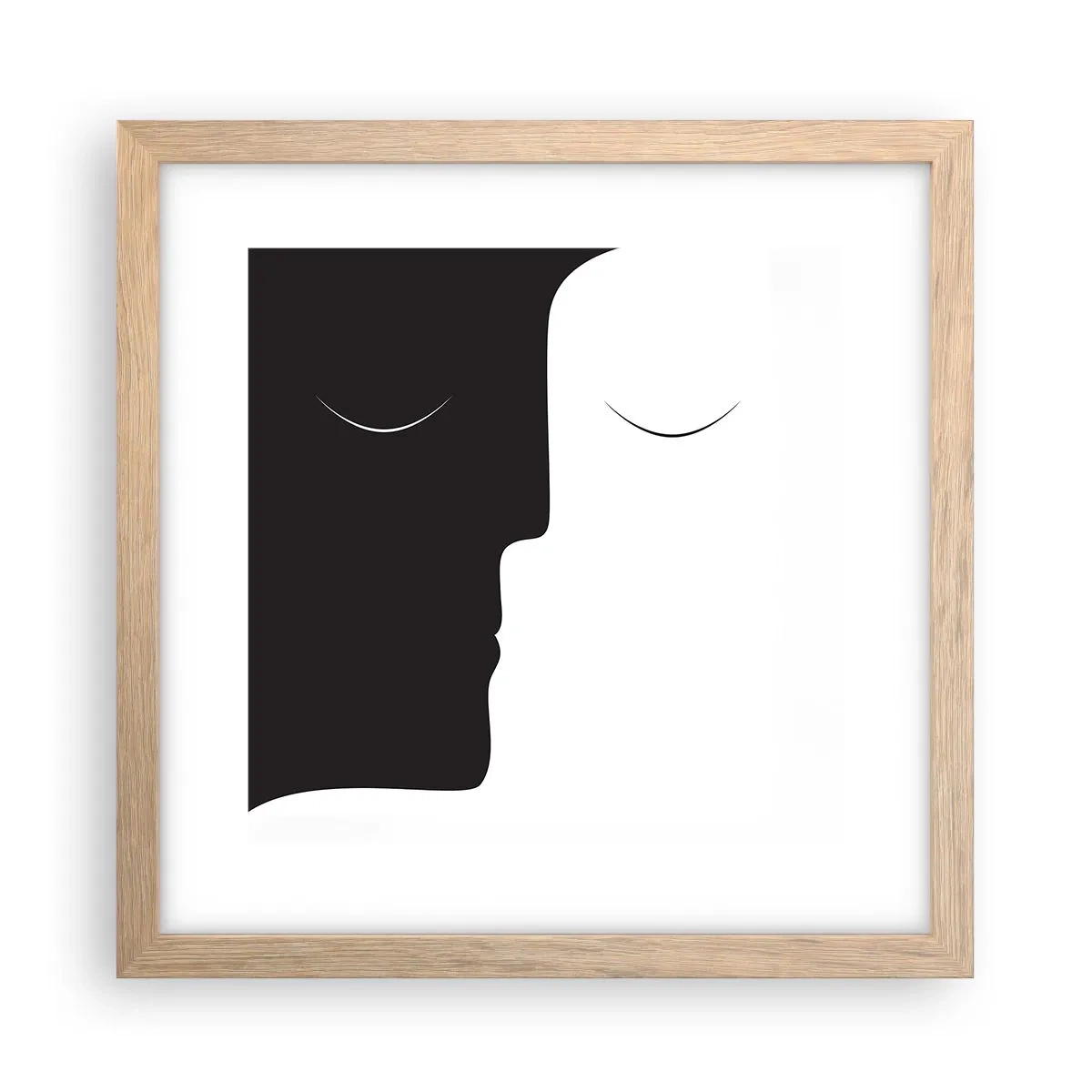 Een poster in een licht eiken lijst - Eenheid van tegenstellingen - 30x30 cm