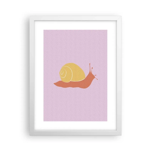 Poster in een witte lijst - Er is geen haast - 30x40 cm