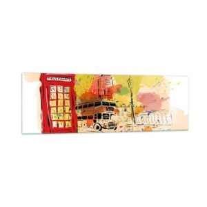 Schilderen op glas - De stad van de afwisseling - 160x50 cm
