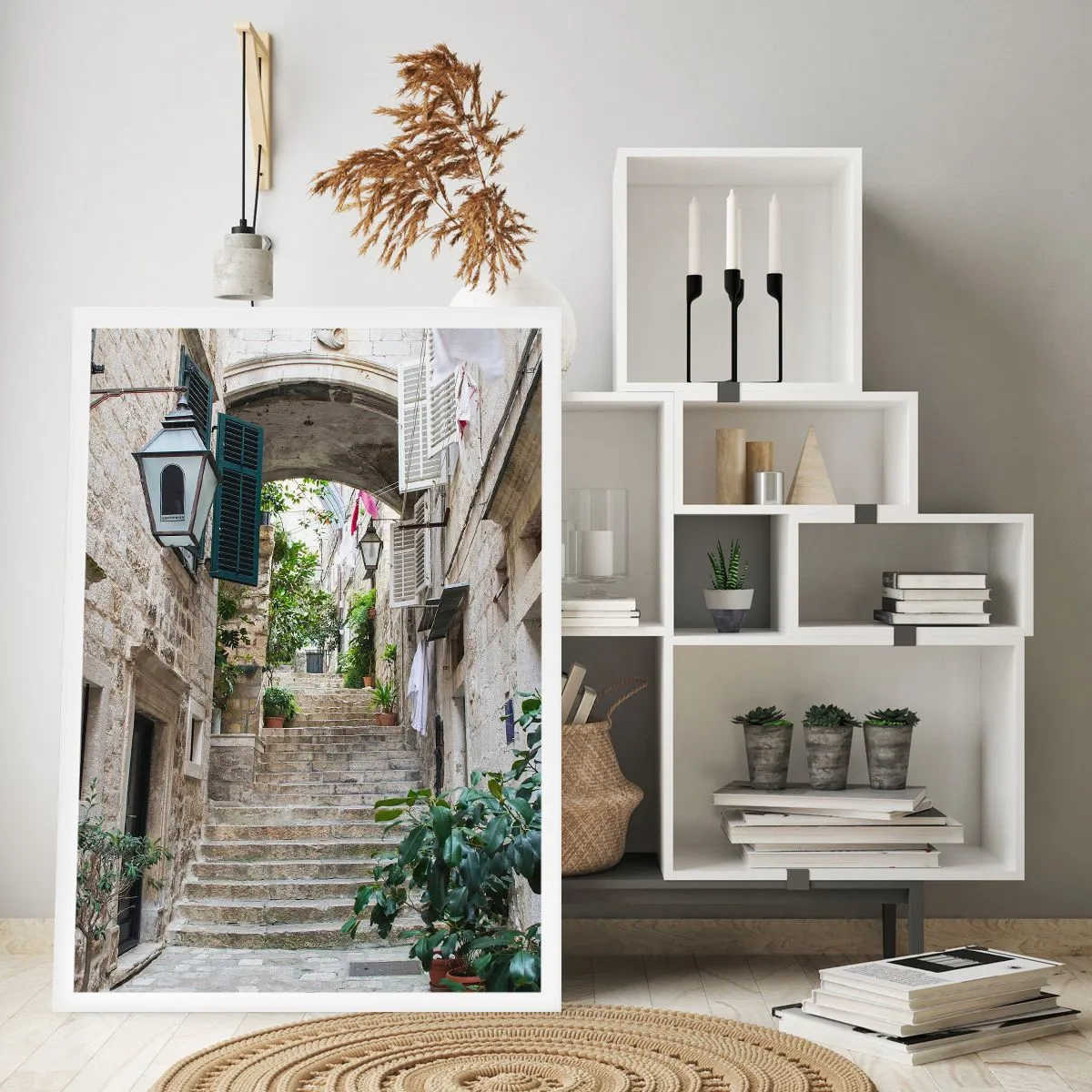 Poster - Een charmant steegje - 50x70 cm