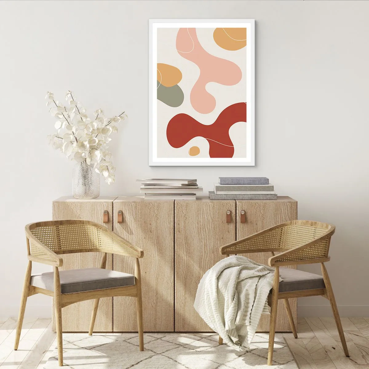 Poster in een witte lijst - Kronkels of krullen? - 40x50 cm