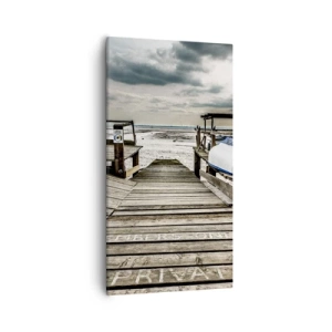 Schilderen op canvas - Middernacht strand - 55x100 cm