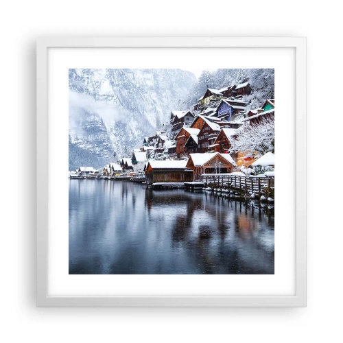 Poster in een witte lijst - In winterdecoratie - 40x40 cm