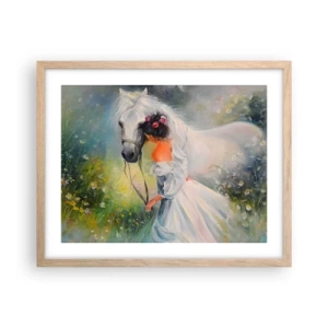 Een poster in een licht eiken lijst - Als uit een mooie droom - 50x40 cm