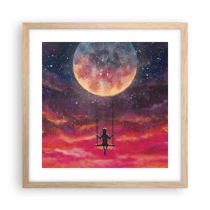 Een poster in een licht eiken lijst - Droom - 40x40 cm