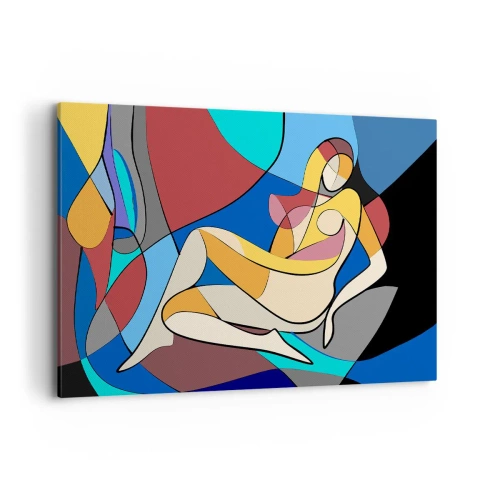 Schilderen op canvas - Kubistisch naakt - 100x70 cm