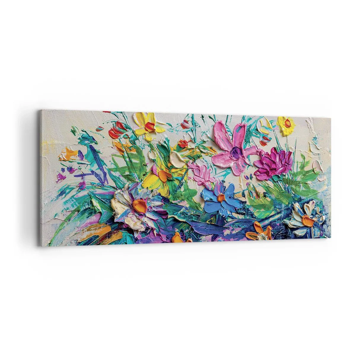 Schilderen op canvas - Helemaal geen stilleven - 100x40 cm