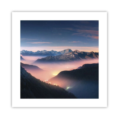 Poster - Licht in de dalen - 40x40 cm
