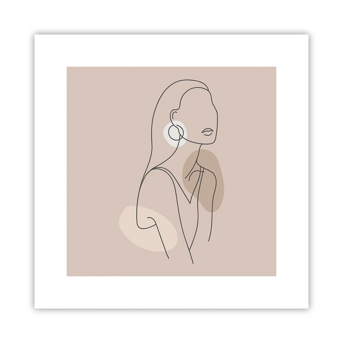 Poster - meisjesachtig icoon - 30x30 cm