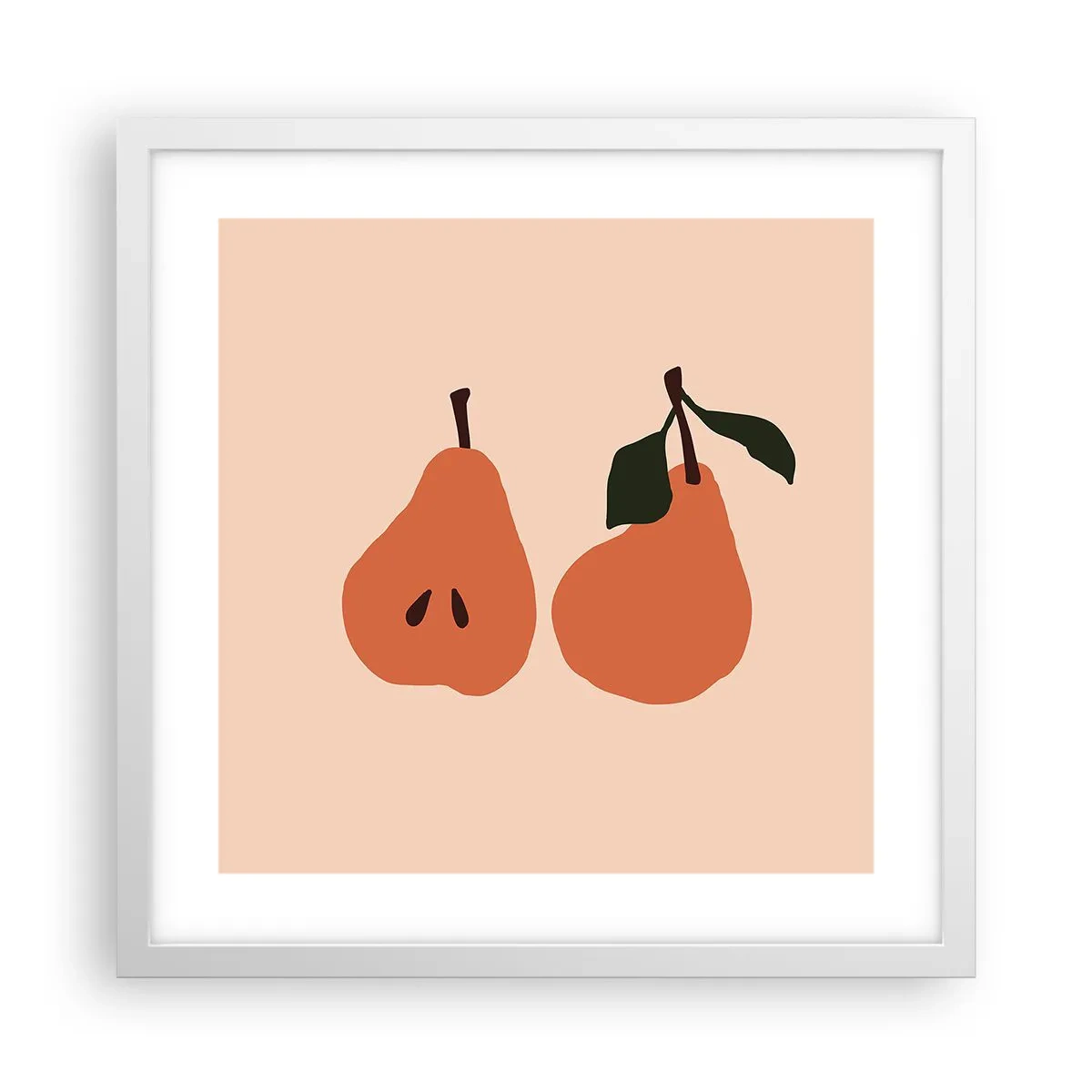 Poster in een witte lijst - Zoetheid zelf - 40x40 cm