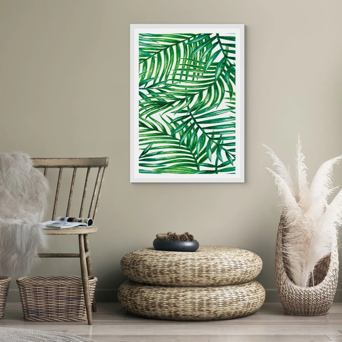 Poster in een witte lijst - Onder de groene luifel - 61x91 cm