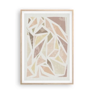 Een poster in een licht eiken lijst - Gebrandschilderd glas compositie - 70x100 cm