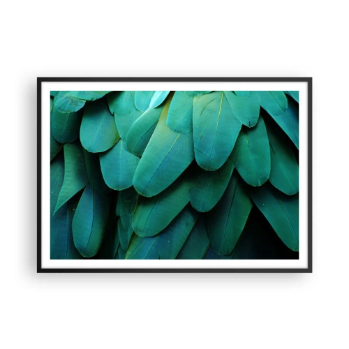 Poster in een zwarte lijst - Papegaaiachtige precisie - 100x70 cm