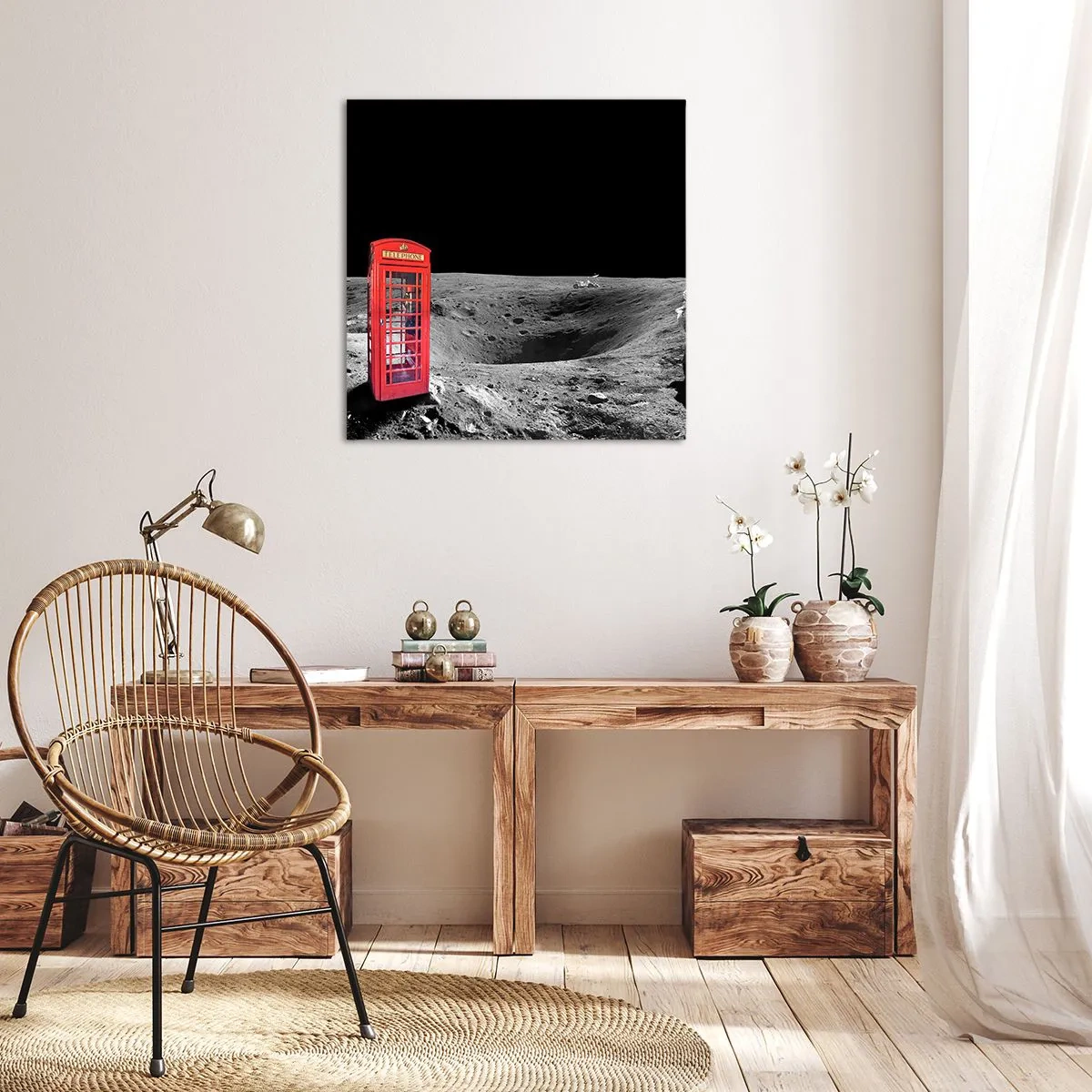 Schilderen op canvas - Een kosmische grap - 70x70 cm