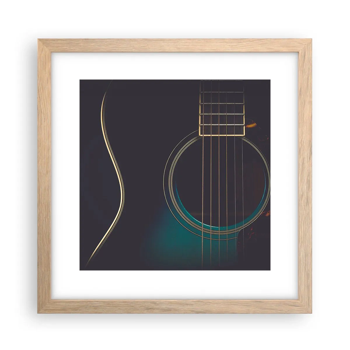 Een poster in een licht eiken lijst - Nog even voordat het klinkt - 30x30 cm