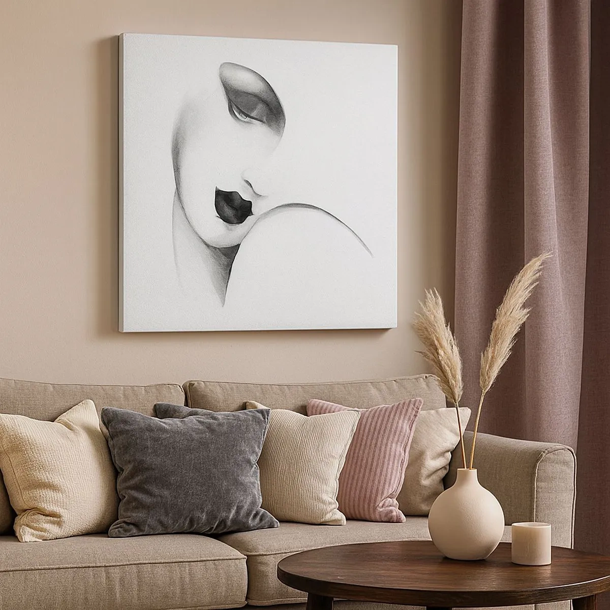 Schilderen op canvas - In de stijl van Łempicka - 30x30 cm