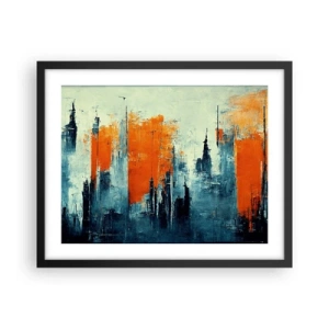 Poster in een zwarte lijst - Modern landschap - 50x40 cm