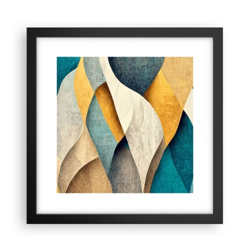 Poster in een zwarte lijst - Ritme en beweging - 30x30 cm
