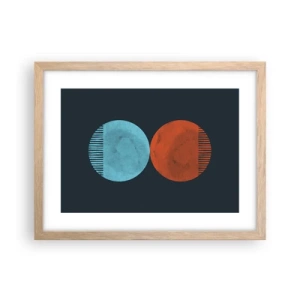 Een poster in een licht eiken lijst - Alleen geometrie? - 40x30 cm