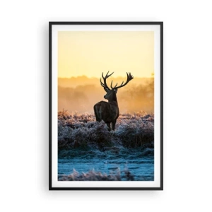 Poster in een zwarte lijst - Gekroond op zijn landgoed - 61x91 cm