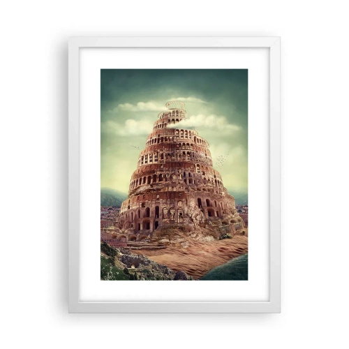 Poster in een witte lijst - Toren van Babel - 30x40 cm