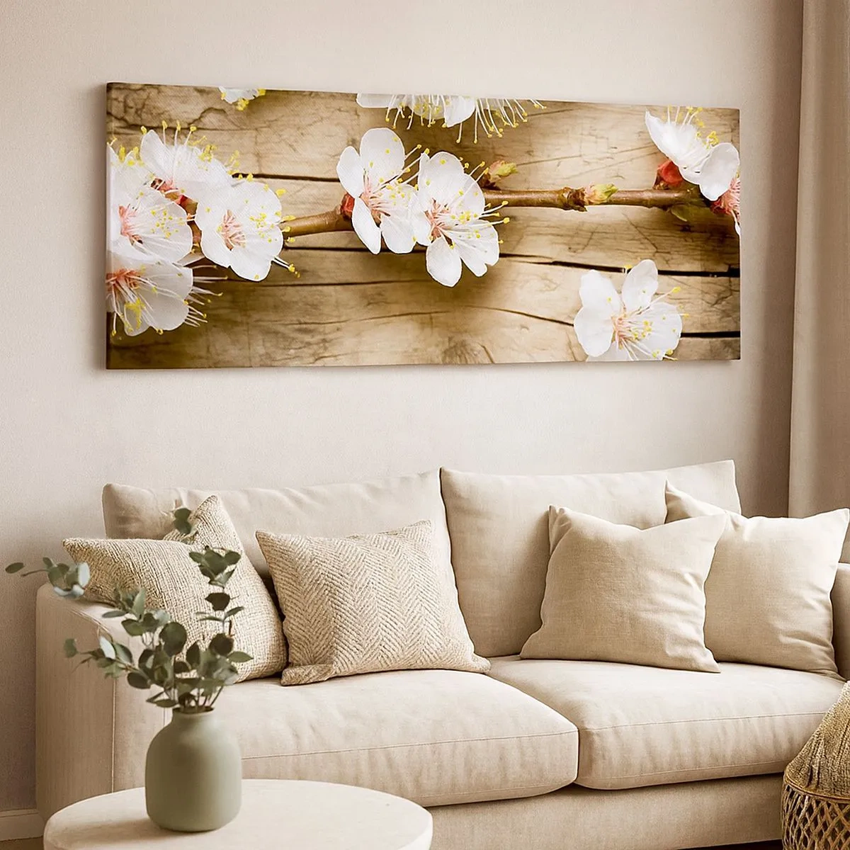 Schilderen op canvas - En het was lente - 100x40 cm