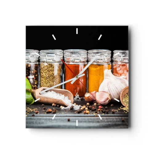 Wandklok - Klok - Zodat het leven smaak heeft - 30x30 cm