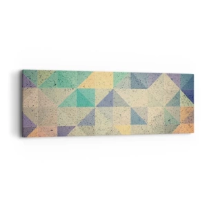 Schilderen op canvas - Republiek van driehoeken - 90x30 cm