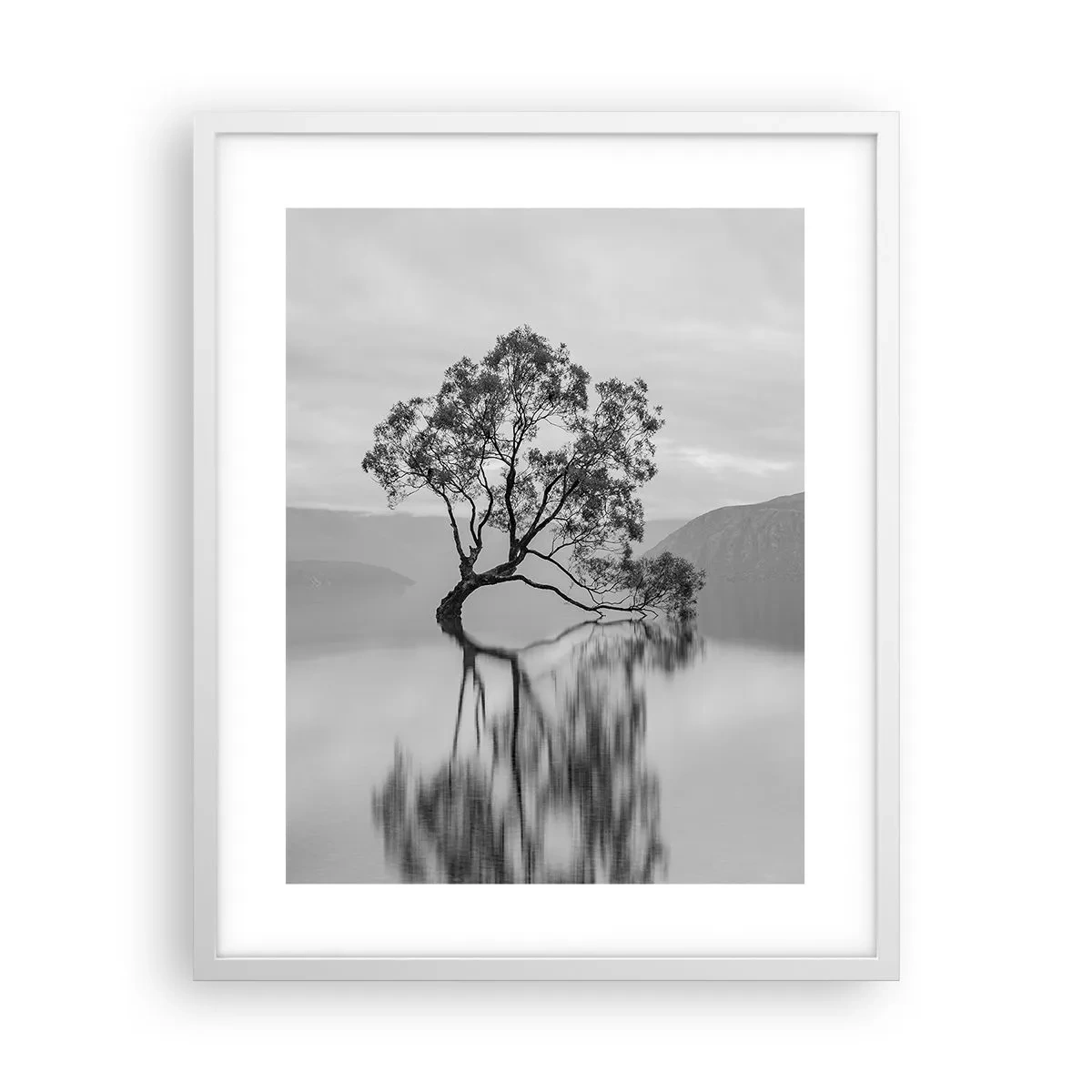 Poster in een witte lijst - Er is zo'n land - 40x50 cm