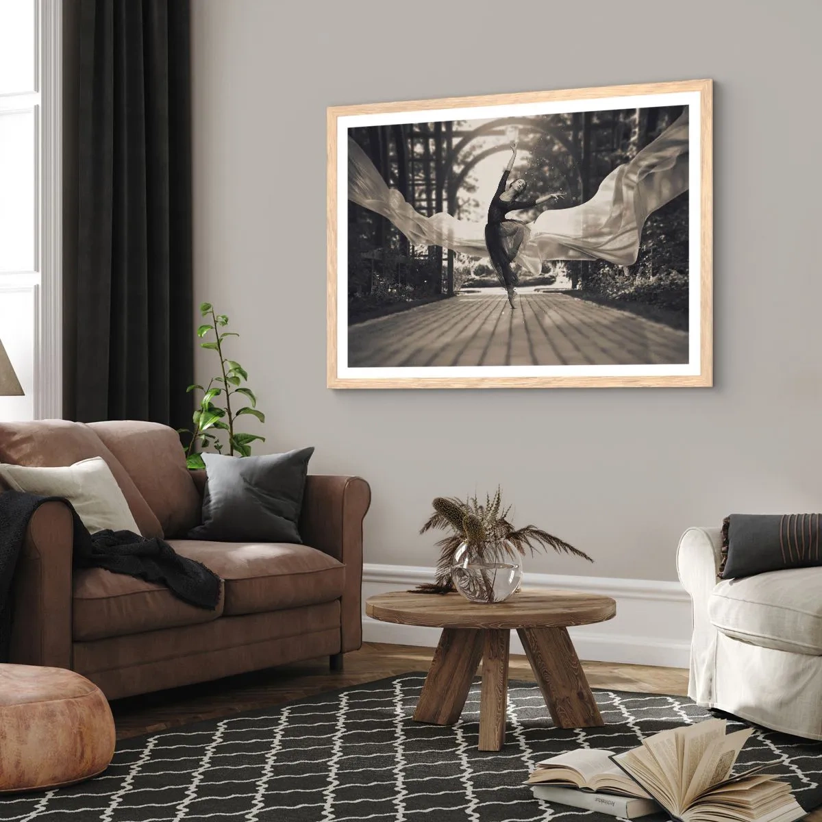 Een poster in een licht eiken lijst - De dans van de tuingeest - 91x61 cm