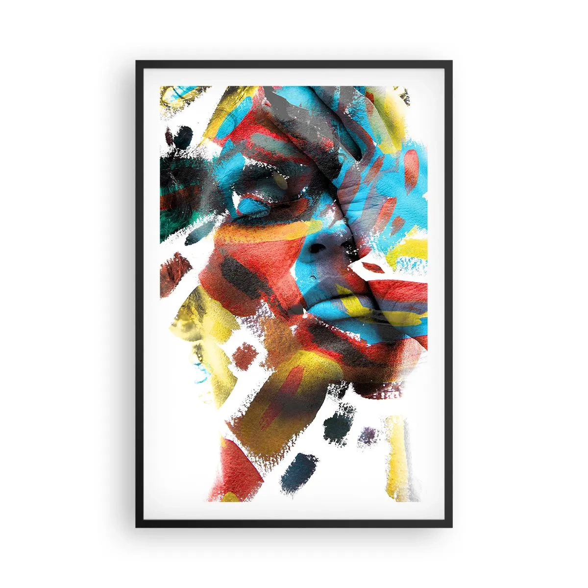 Poster in een zwarte lijst - Een kleurrijke persoonlijkheid - 61x91 cm
