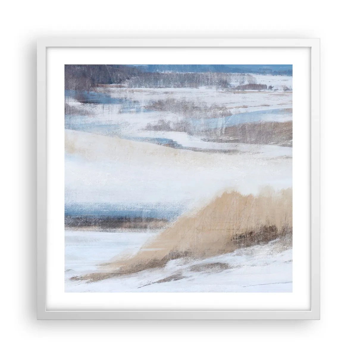 Poster in een witte lijst - Winterse compositie - 50x50 cm