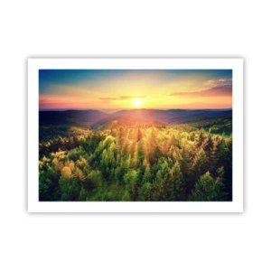 Poster - Hoekpunten en topjes - 70x50 cm