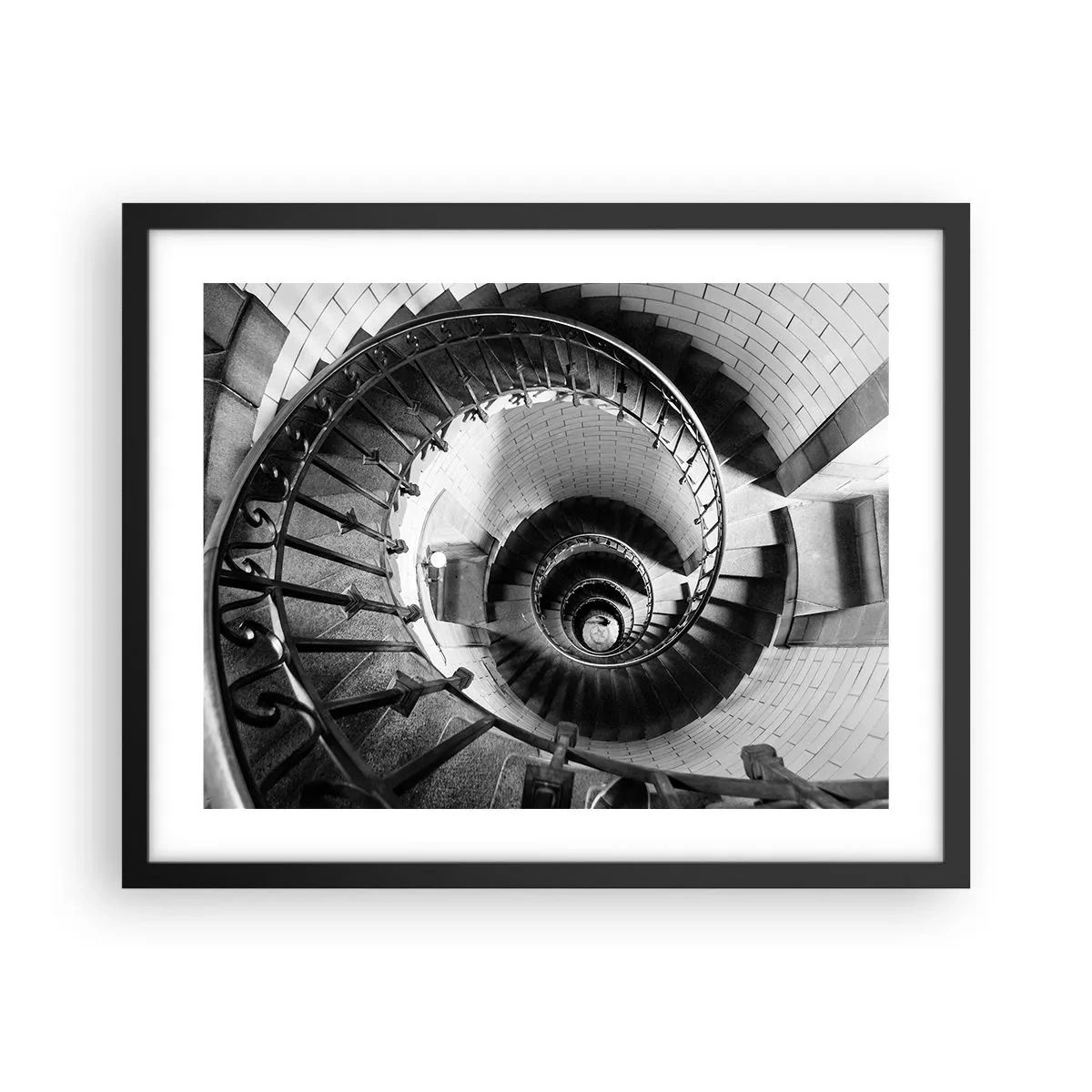 Poster in een zwarte lijst - Hoger en hoger - 50x40 cm