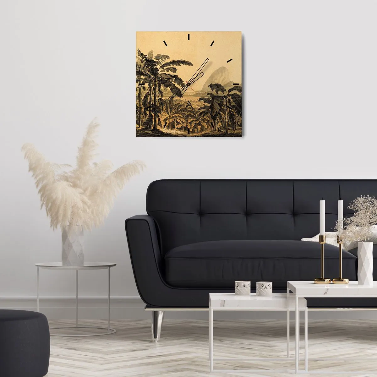Wandklok - Klok - in een koloniaal klimaat - 40x40 cm
