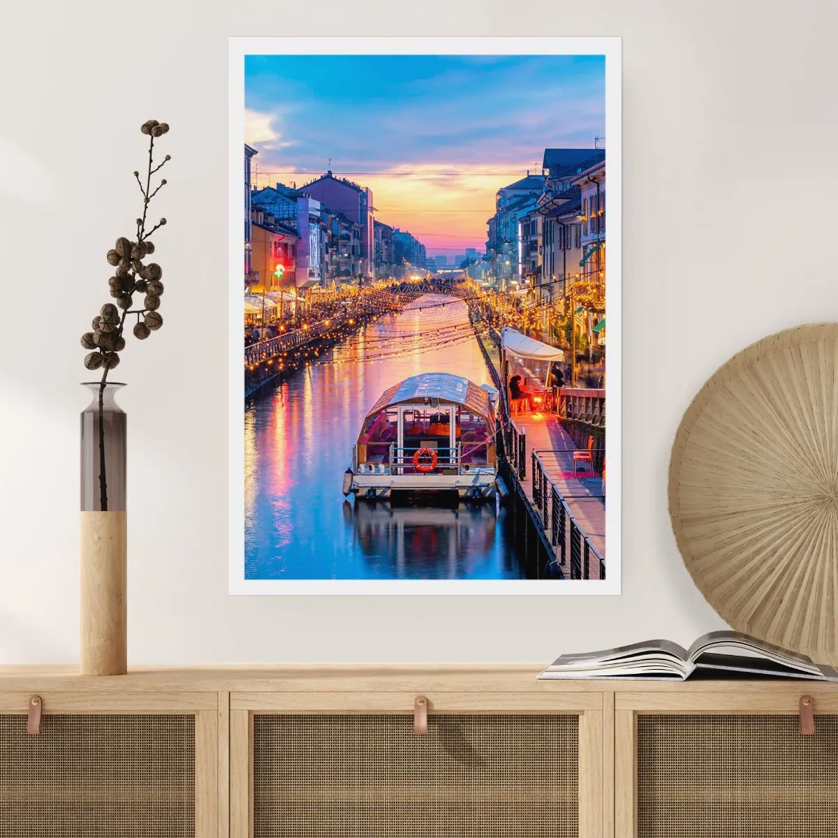 Poster - Een avond vol licht en plezier - 70x100 cm