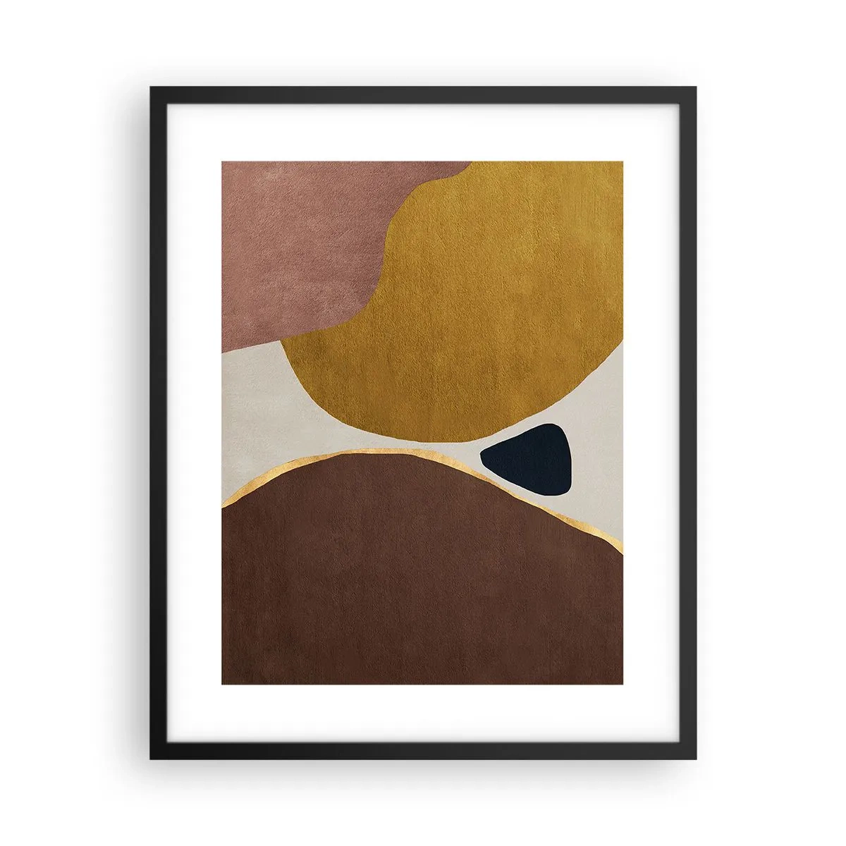 Poster in een zwarte lijst - Abstractie – een plek in de ruimte - 40x50 cm