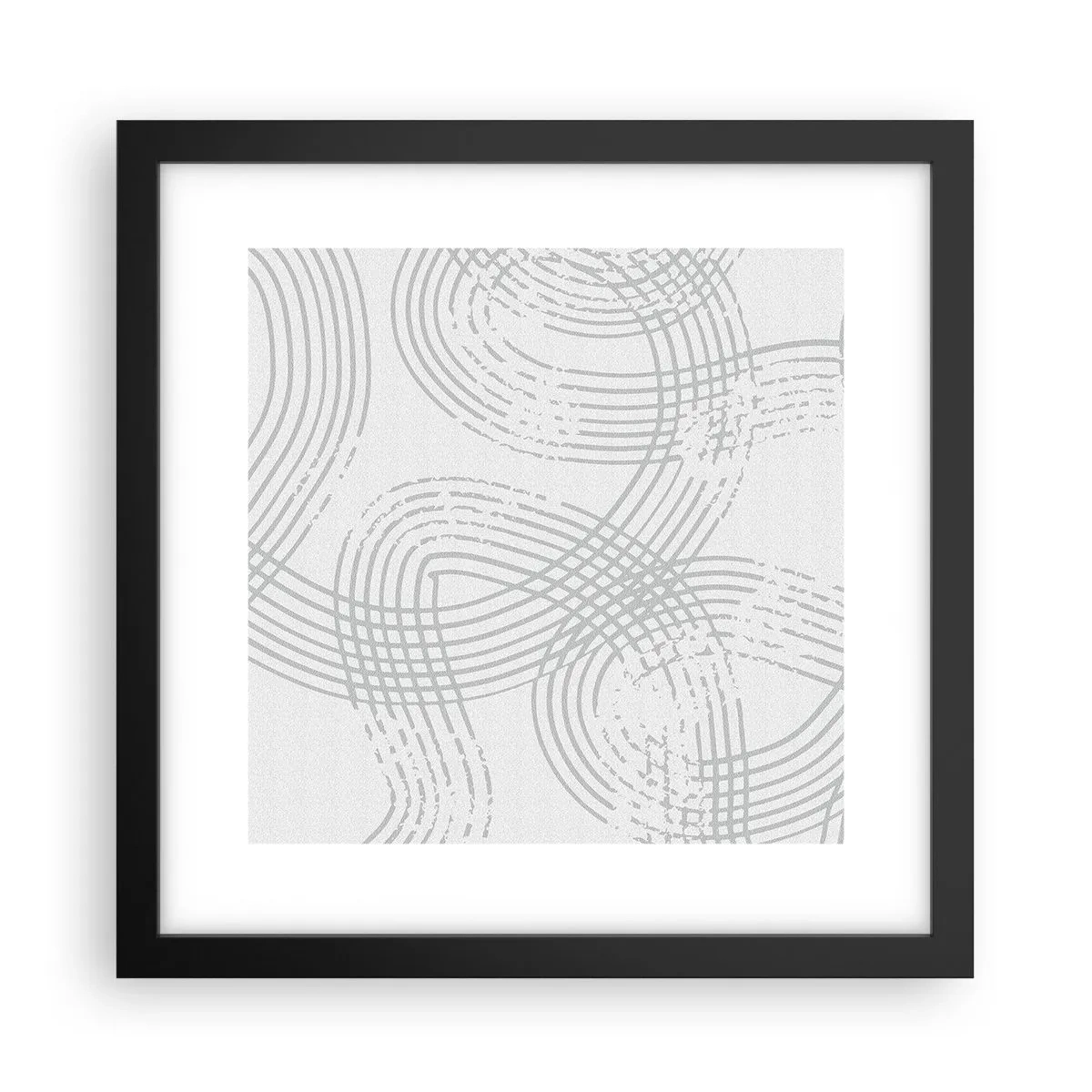 Poster in een zwarte lijst - Er is geen rechte weg - 30x30 cm