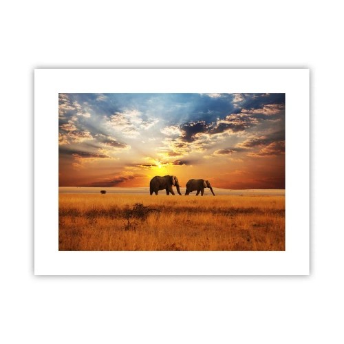 Poster - Familie wandeling - 40x30 cm