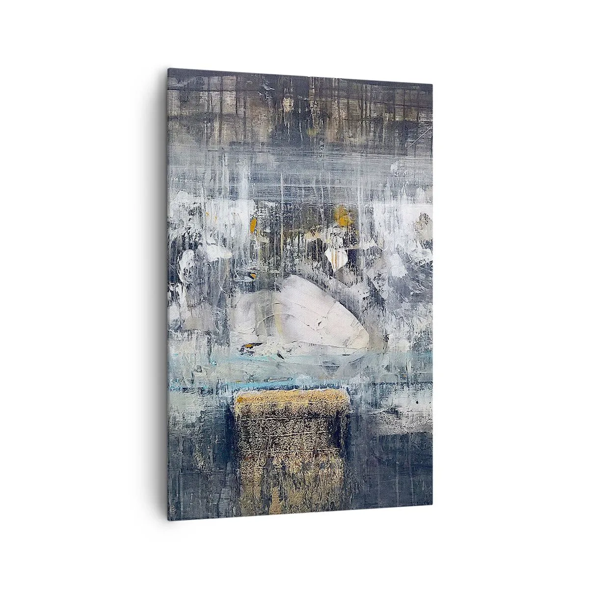 Schilderen op canvas - Als op ijs, als zo moeizaam - 80x120 cm