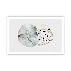 Poster - Omarmd door de ruimte - 91x61 cm