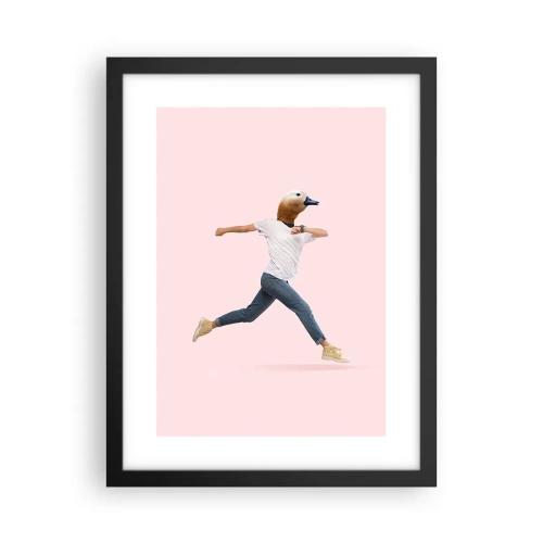 Poster in een zwarte lijst - Een snufje absurditeit - 30x40 cm