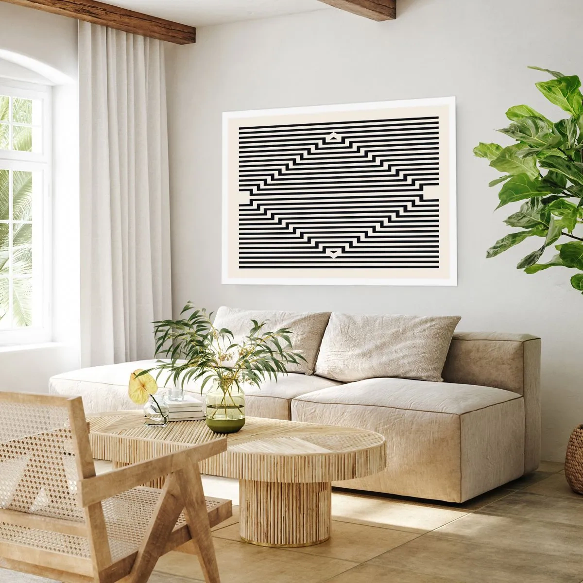 Poster - Geometrische illusie - 91x61 cm