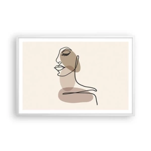 Poster in een witte lijst - Een bepaalde lijn van schoonheid - 91x61 cm