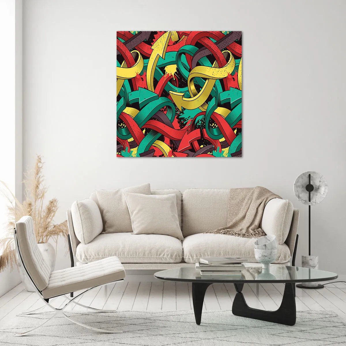 Schilderen op glas - Welke weg naar het doel? - 60x60 cm